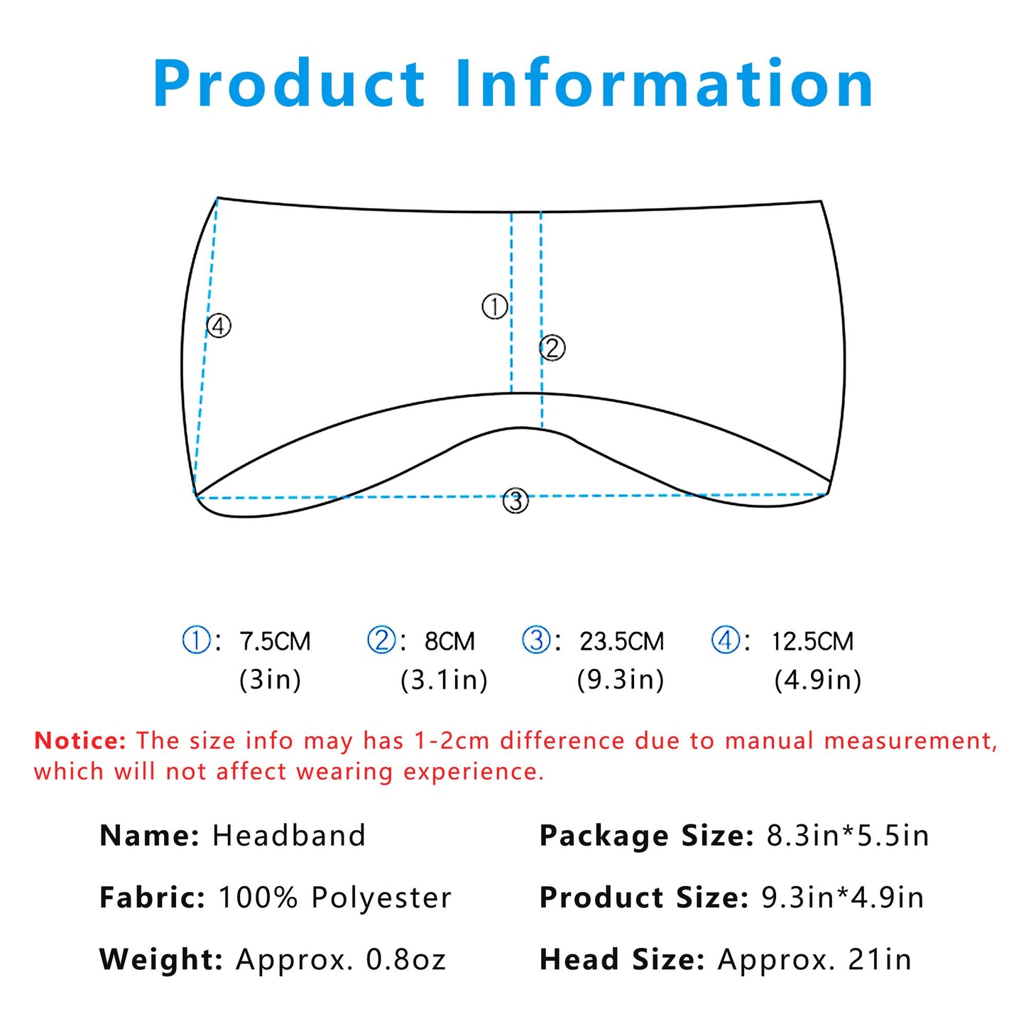Winter Fleece Headband Moisture-Wicking for Running Sports Workouts Cold Weather Ear Warmer Unisex