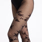2-Piece Floral Pattern Sheer Tights