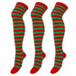 Halloween Striped Thigh High Socks 3 Pair Pack Costume Style