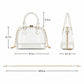 Clear PVC Mini Satchel Bag with Zipper Top and Detachable Chain Strap