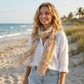 Floral Print Chiffon Scarf Lightweight Sheer Beach Shawl Wrap 63¡Á19.5 Inches