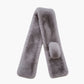 Soft Plush Faux Fur Scarf with Pull Through Design Winter Neck Wrap 31.5*4.7 Inches