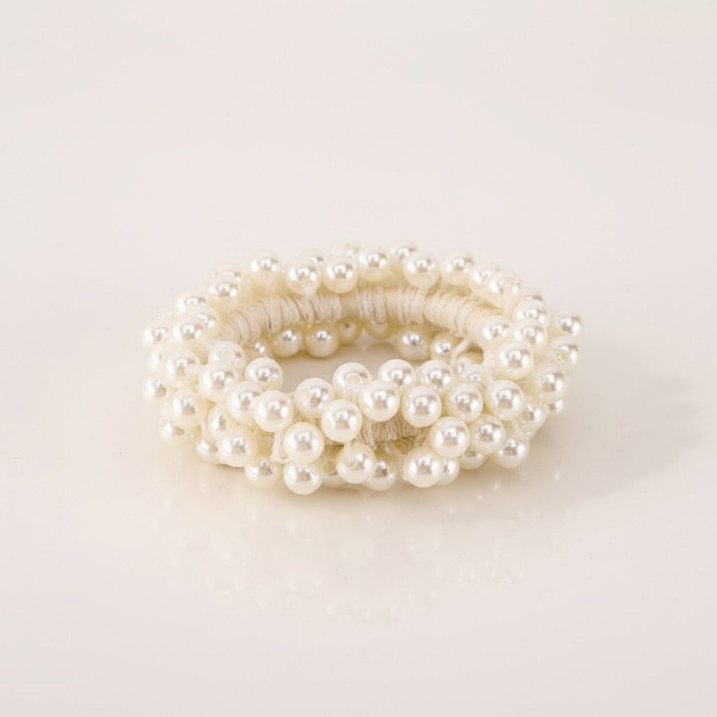 3pcs Elastic Hair Tie with Faux Pearl Bead Detailing and Stretchable Design