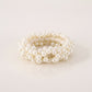 3pcs Elastic Hair Tie with Faux Pearl Bead Detailing and Stretchable Design