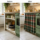 Handmade Farmhouse Floral Tie Top Cabinet Curtain Decor