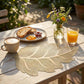 4 Pack Leaf Shaped PVC Placemats Washable Heat Resistant Table Mats