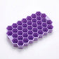 2-Piece Honeycomb Ice Cube Tray - 37-Grid Flexible Mold with Spill-Resistant Lid