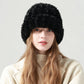 Fuzzy Knit Beanie Hat Soft Plush Cuffed Winter Cold Weather Cap