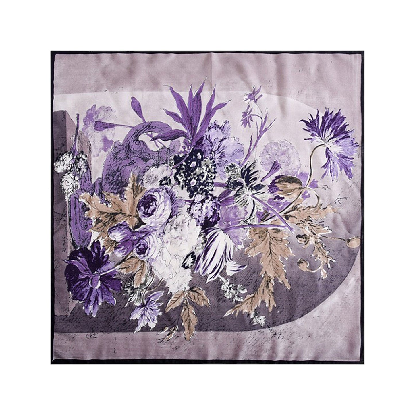 Scenic Landscape Print Square Scarf with Soft Silky Fabric Lightweight Versatile Neck and Hair Accessory