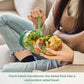 2pcs Portable Salad Container with Leak Resistant Lid and Built In Fork for On the Go Meals 4x7.5x3.5in