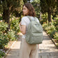 Lightweight Crinkle Multi-Pocket Backpack with Padded Straps and Side Pockets