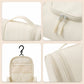 Hanging Toiletry Bag Travel Cosmetic Organizer with Mesh Pockets Side Compartments and Carry Handle