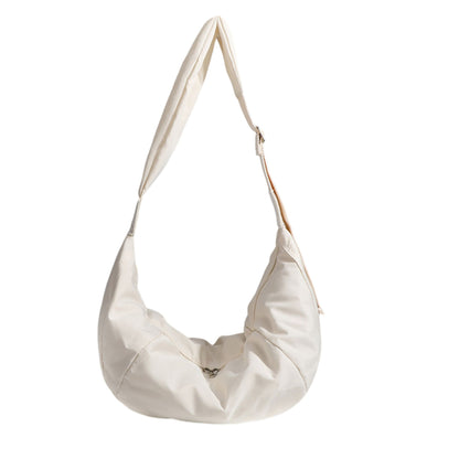 Padded Crescent Crossbody Bag with Adjustable Shoulder Strap