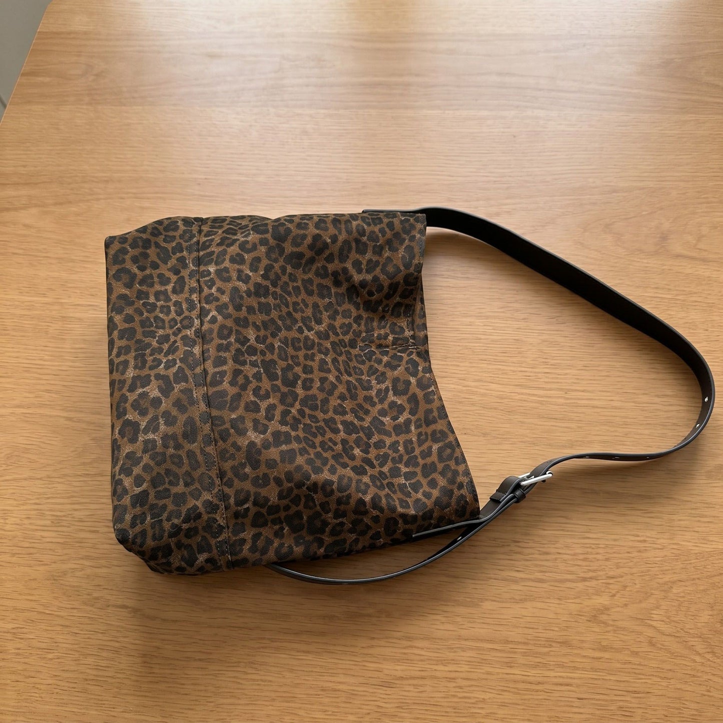 Leopard Print Shoulder Tote Bag Adjustable Strap Large Casual Carryall