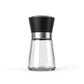 2-Piece Glass Salt and Pepper Grinder Set with Stainless Steel Accent