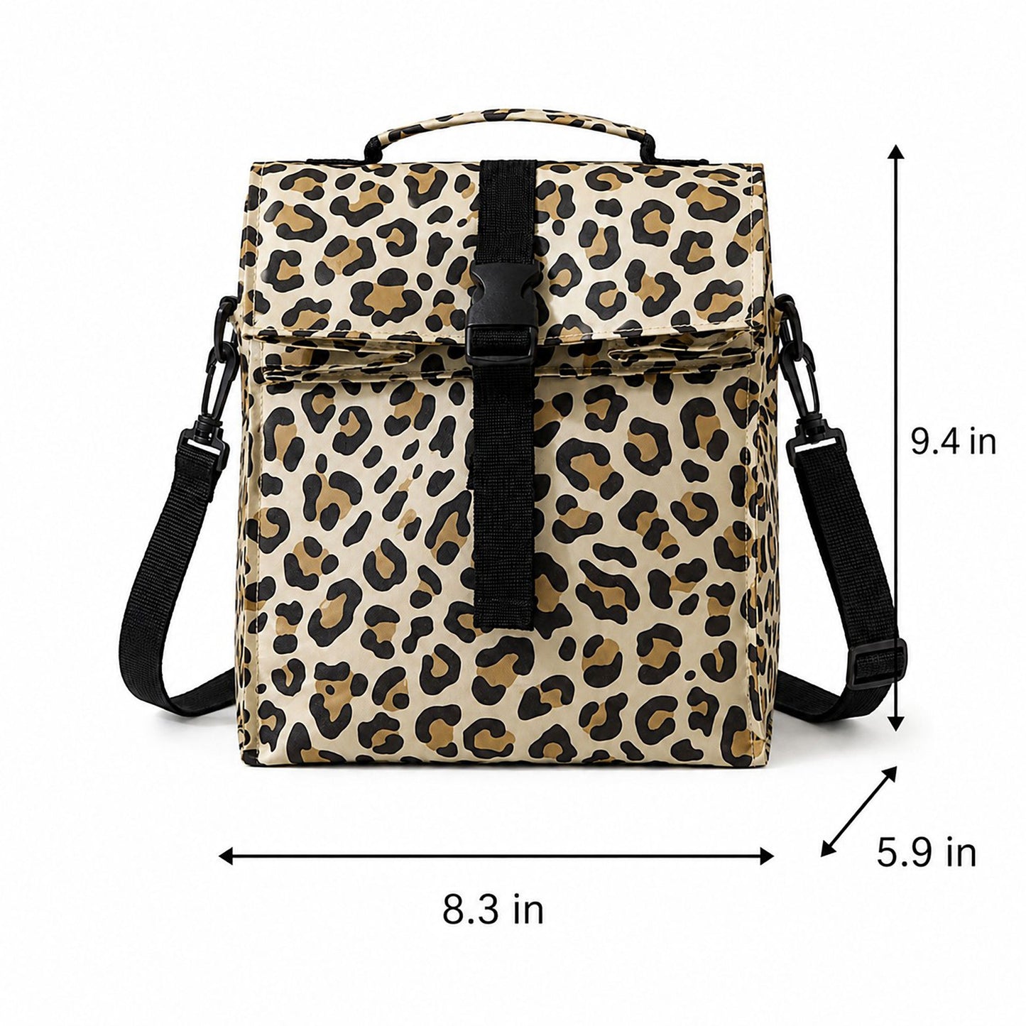 Insulated Lunch Backpack with Buckle Flap and Top Handle