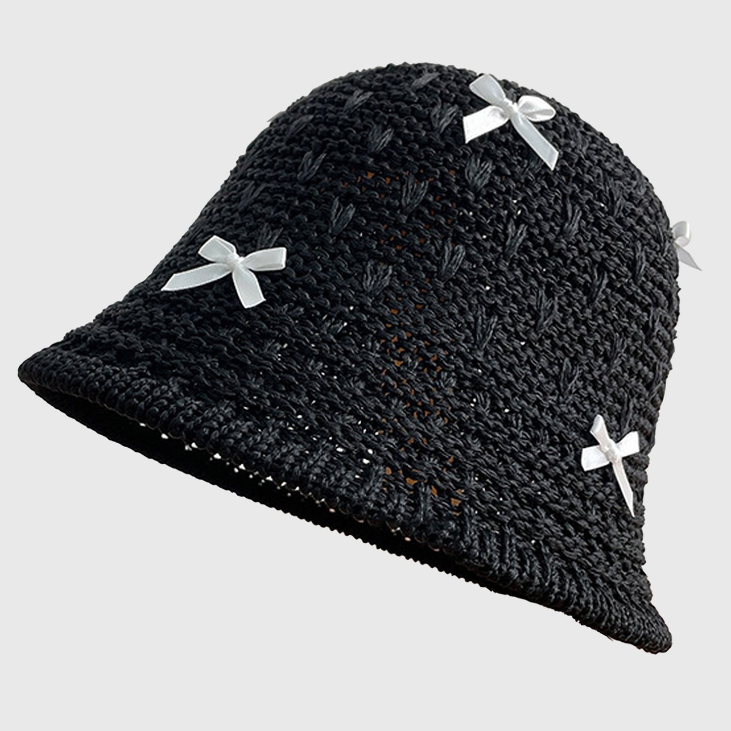 Foldable Bucket Hat with Bow Accents