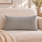 2 Pack Soft Corduroy Throw Pillow Covers 18 x 18 Inch and 12 x 20 Inch