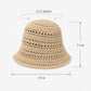 Crochet Bucket Hat Open Knit Brim Lightweight Packable Summer Beach Hat