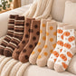 Warm Tone Fuzzy Crew Socks 4-Pair Set US 5-10.5