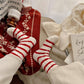 3-Pair Plush Cable Knit Socks Set with Soft Cozy Texture, Stretchy Knit Fit, and Warm Ribbed Detailing