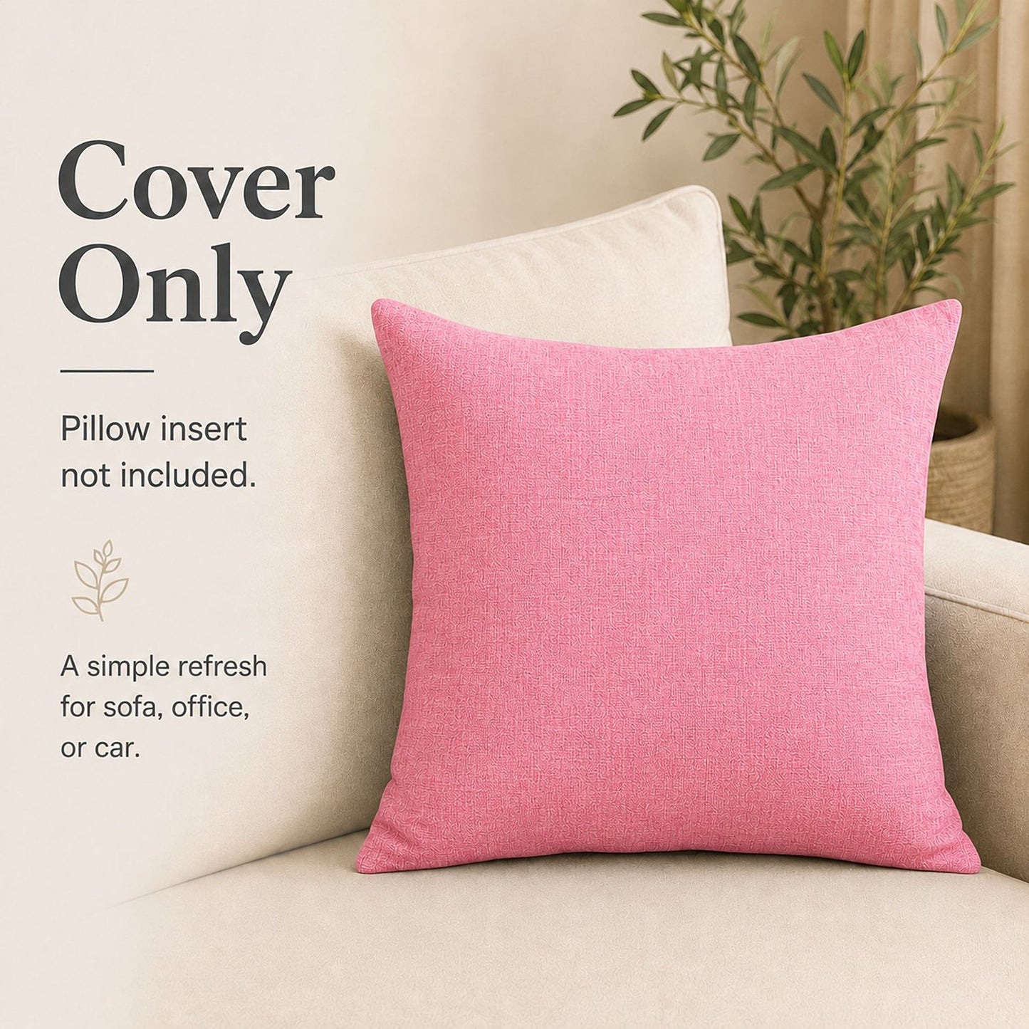 Textured Decorative Throw Pillow Cover Soft Accent Cushion Cover for Sofa Bed Chair
