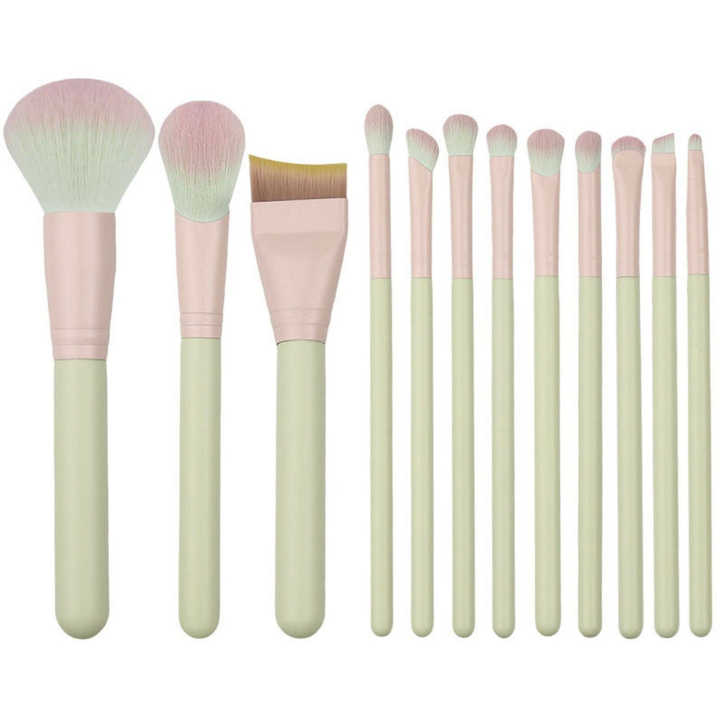 12 Piece Makeup Brush Set with Soft Synthetic Bristles for Face Eye Blending Contour Powder Foundation