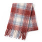 Oversized Plaid Scarf with Fringe Soft Brushed Winter Wrap