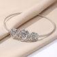 Triple Rose Thin Metal Waist Belt Adjustable Minimalist Floral Waist Jewelry 47.2in