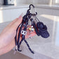 Multi-Charm Accessory with Hanging Clip and Letter Accents