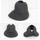 Roll Up Wide Brim Visor Sun Hat with Ponytail Hole and UV Protection Lightweight Packable Foldable Summer Cap
