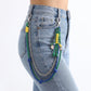 Layered Cord Chain Belt Loop Bag Charm