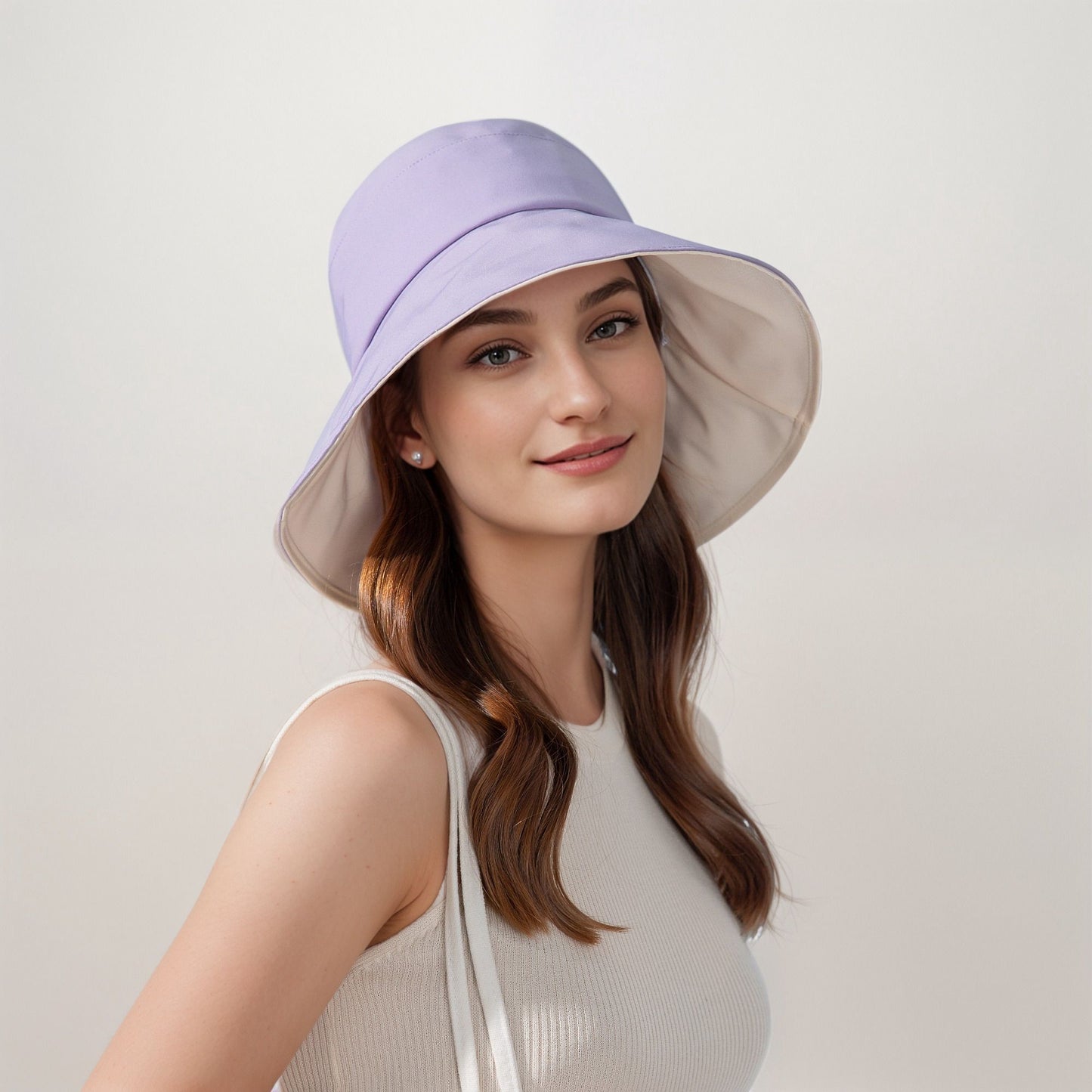 Wide Brim Bucket Hat Back Bow Detail for Sun Protection and Stylish Summer Looks