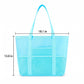 Large Mesh Beach Tote Bag with Exterior Pockets and Shoulder Handles