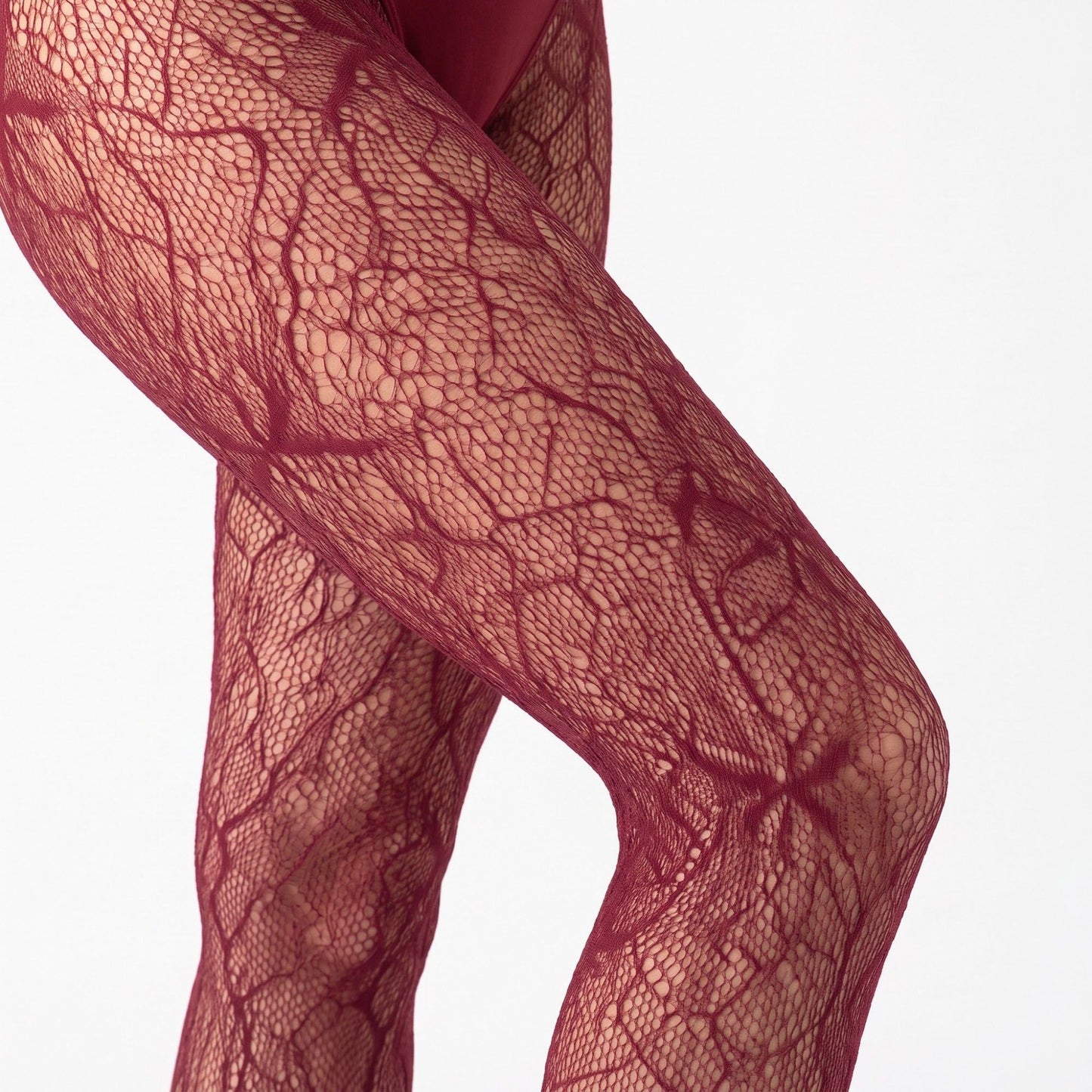 2-Piece Floral Lace Fishnet Tights