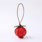 2-Piece Womens Faux Leather Bag Charm with Cord Loop Leaf Accent and Textured Stitch Detail
