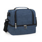 Dual Compartment Insulated Lunch Bag with Adjustable Shoulder Strap
