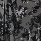 Embroidered Sequin Mesh Shawl Wrap Sheer Floral Scarf Scalloped Edge