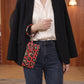 Leopard Print Zip Pouch with Bangle Wristlet and Tassel