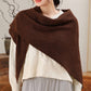 Soft Solid Knit Scarf with Draped Shape, Smooth Textured Finish, and Versatile Wrap Styling Design 68.5x45.5x28.5in