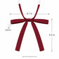 2 Pack Adjustable Pre Tied Long Ribbon Bow Ties for School Uniform Shirts