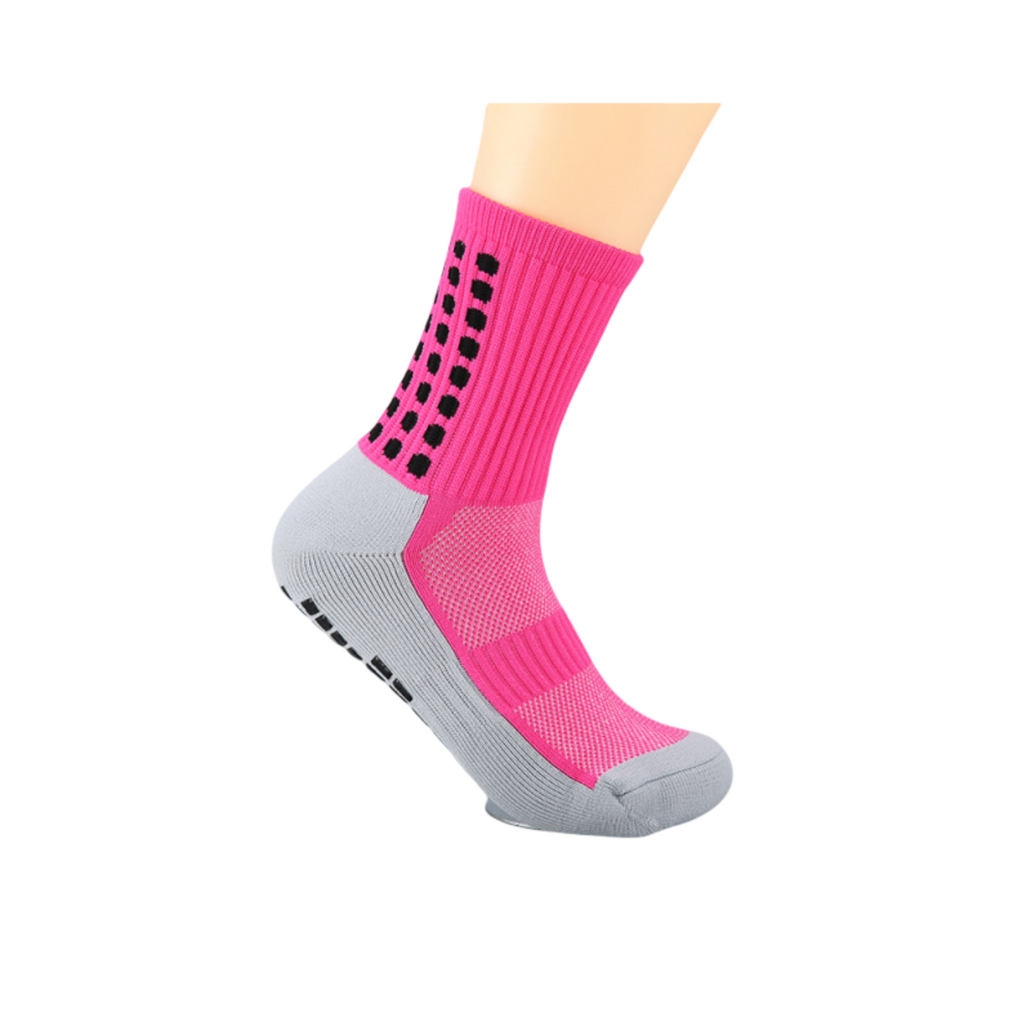 Unisex Non Slip Grip Athletic Socks with Arch Support Cushioned Sports Socks 3 Pack