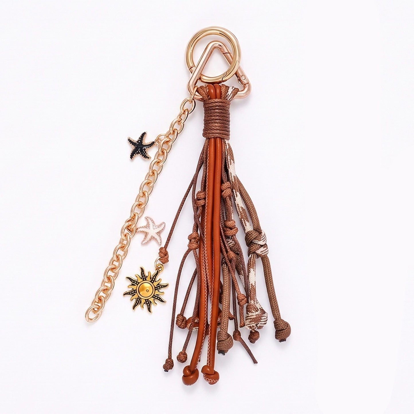 Coastal Starfish Tassel Bag Charm Keychain