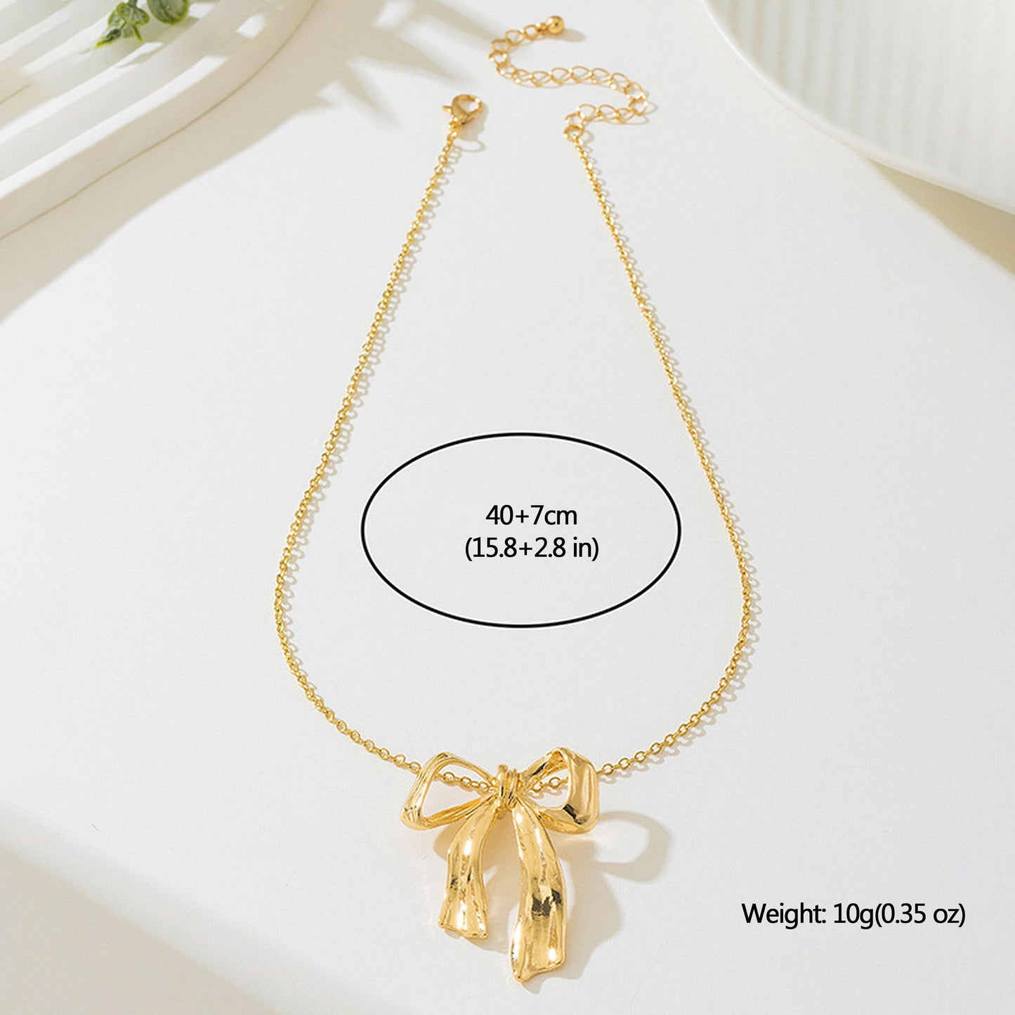 Women's Bow - Shaped Pendant Necklace