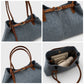 Leopard Print Shoulder Tote Bag with Magnetic Closure Buckle Detail and Tassel