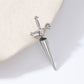 Women's Swords Drop Earrings with Crystals