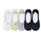 5 Pairs Women Low Cut No Show Socks Breathable Stretch Knit Liner Design Anti-Slip Heel Grip for Flats and Loafers