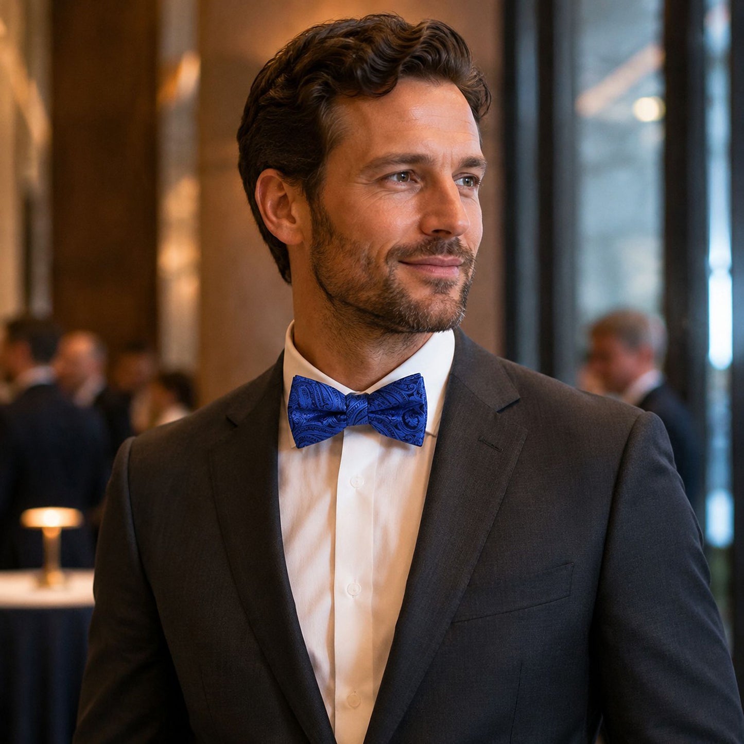 Pre Tied Paisley Bow Tie Adjustable Formal Suit and Tuxedo Accessory