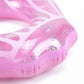 Icing Drip Inflatable Pool Float Ring with Glitter Confetti Durable PVC Swim Tube for Pool Beach Lake 39.4x43.3in
