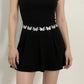 Rhinestone Butterfly Chain Belt with Adjustable Link and Elegant Waist Detail 49in